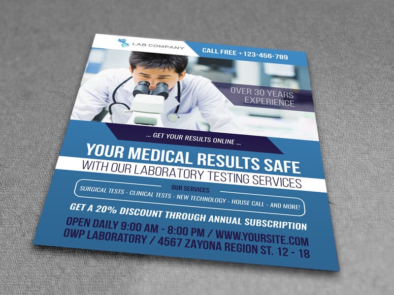 Medical Laboratory Flyer Template