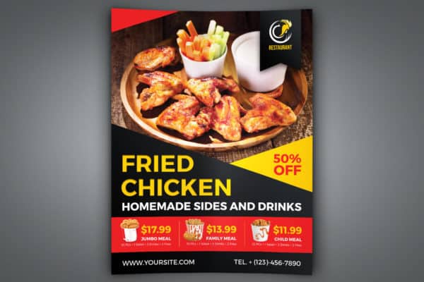 Fried Chicken Restaurant Flyer Template