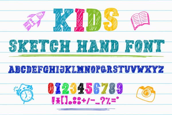 Kids Sketch Hand Font