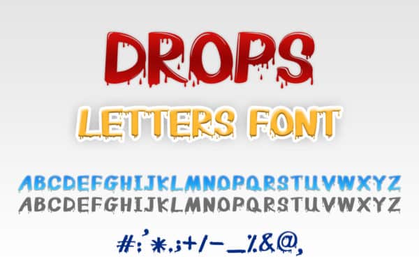 Drops Letters Font