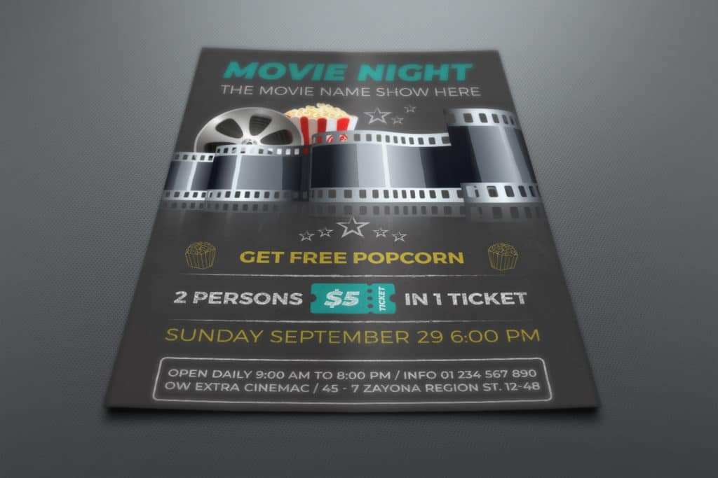 Movie Night Movie Time Flyer Template | Worth to Buy | Worth to Buy