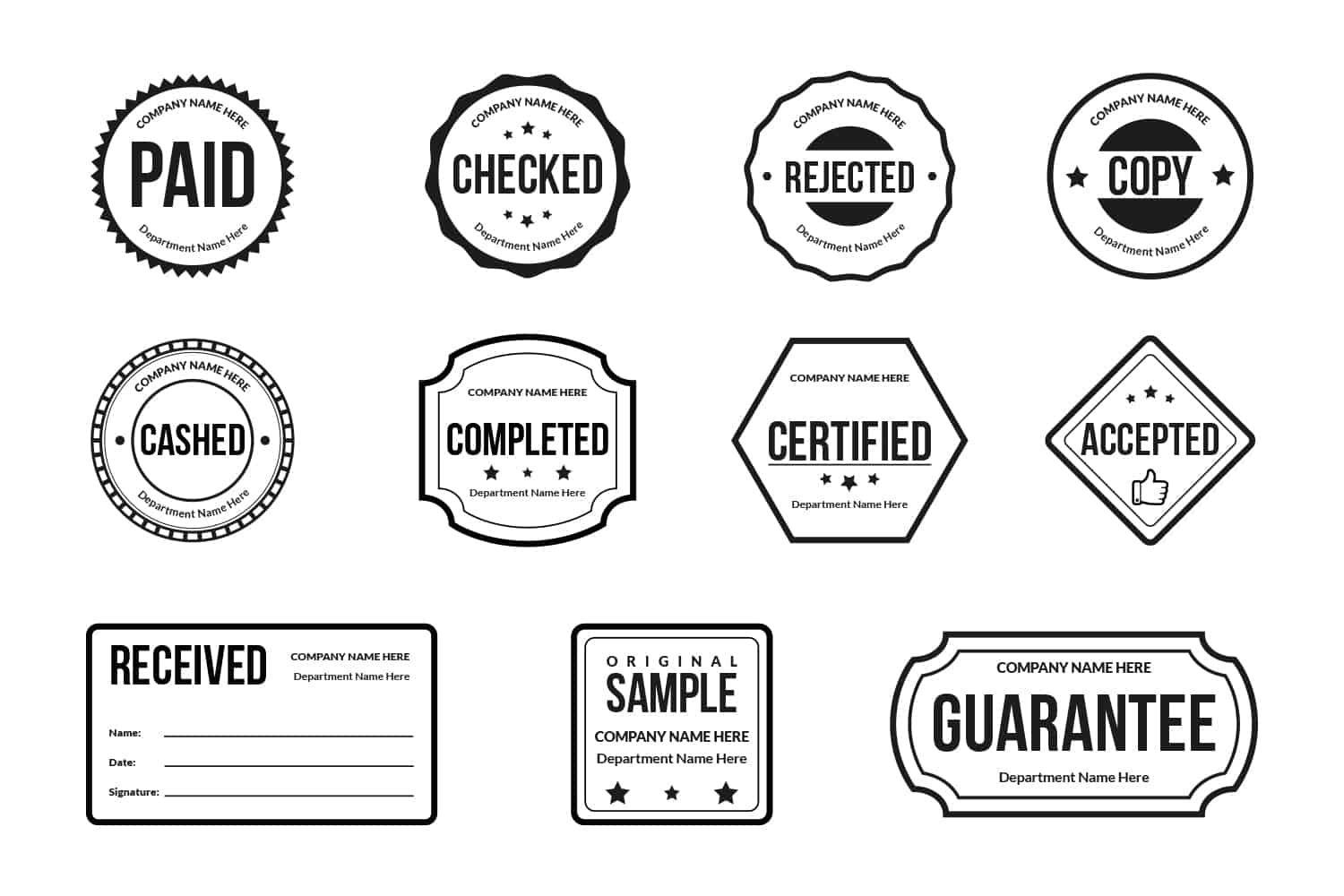 Company Rubber Stamp Sample