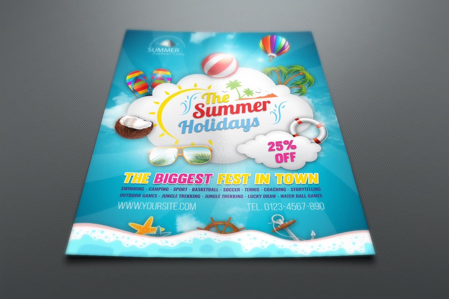 Summer Travel Flyer Template
