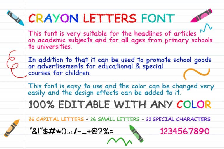 Crayon Letters Font Worth To Buy Worth To Buy