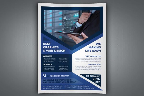 Graphics and Web Design Flyer Template