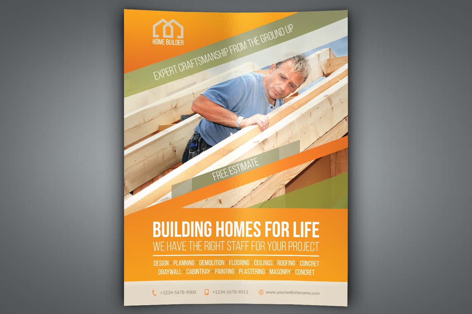 Home Building Carpentry Flyer Template