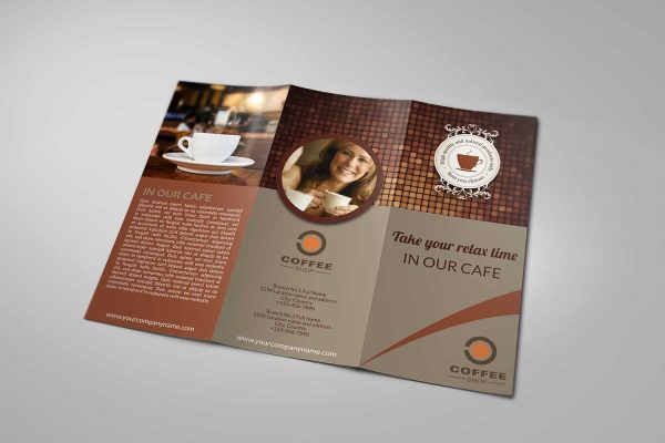 Cafe and Coffee Shop Menu Tri-Fold