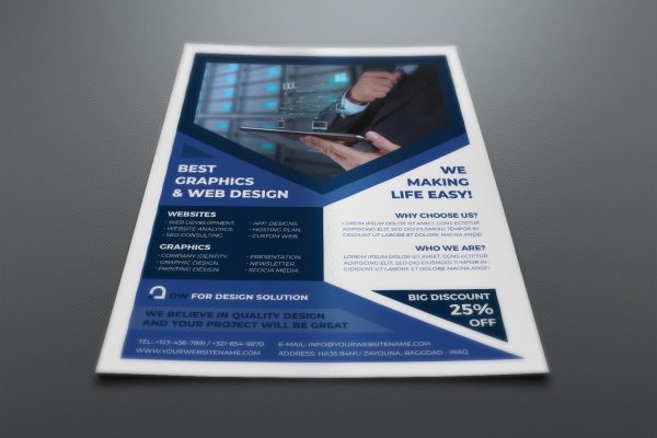 Graphics and Web Design Flyer Template