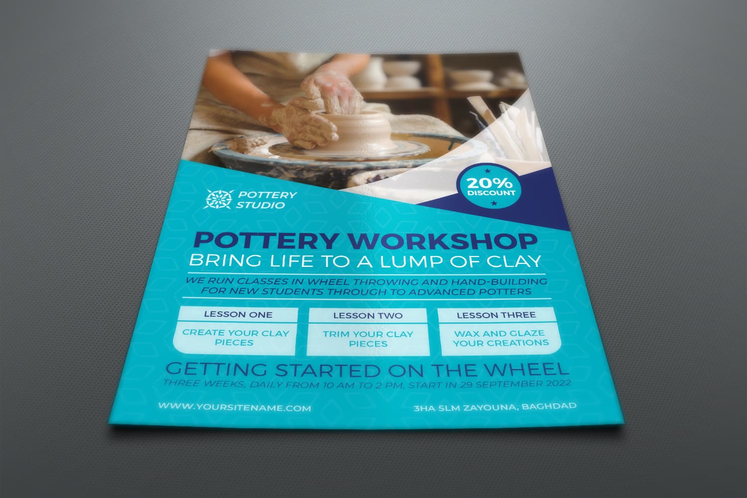 Pottery Workshop Flyer Template