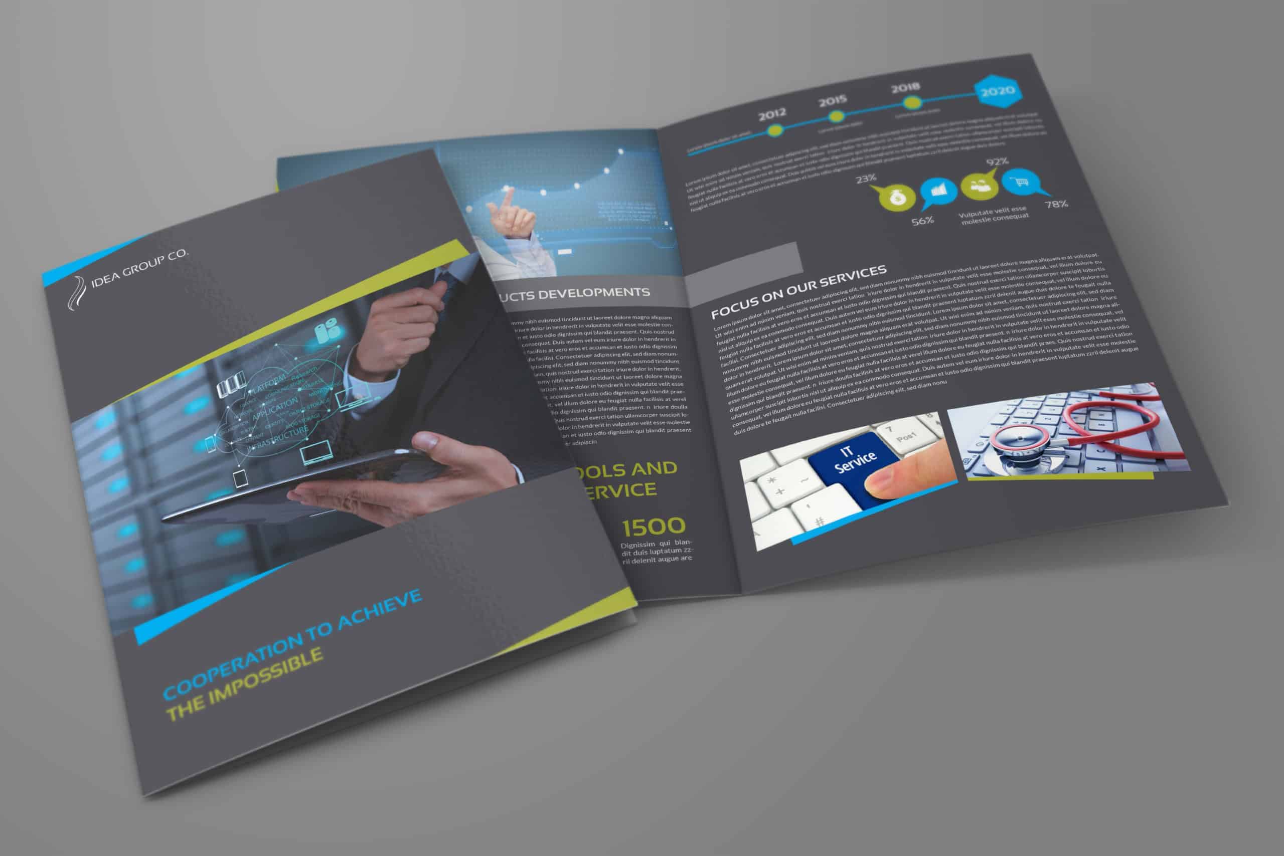 Company Brochure Bi-Fold Template
