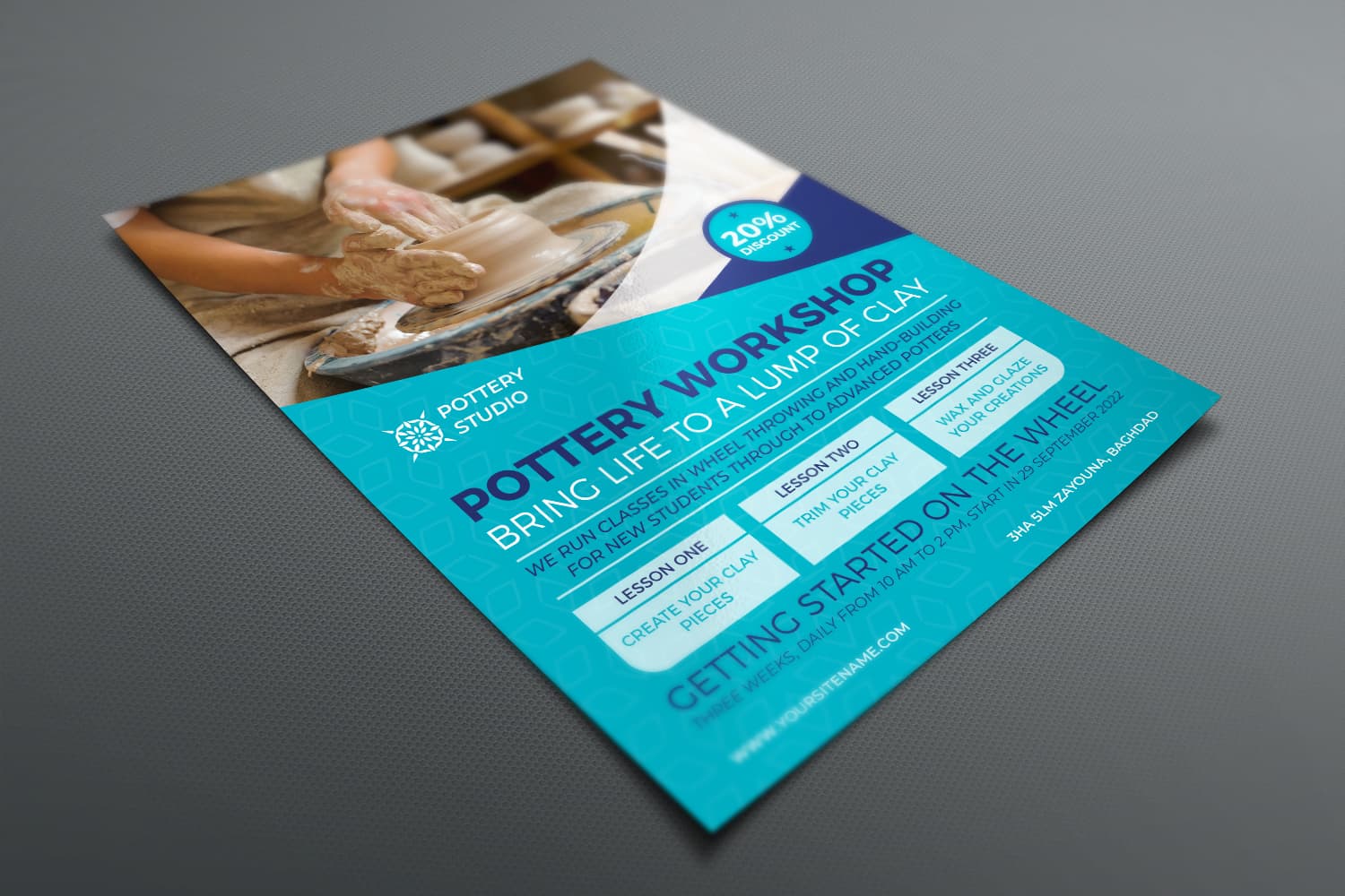 Pottery Workshop Flyer Template In Workshop Flyer Template