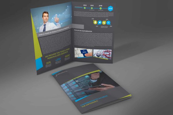 Company Brochure Bi-Fold Template