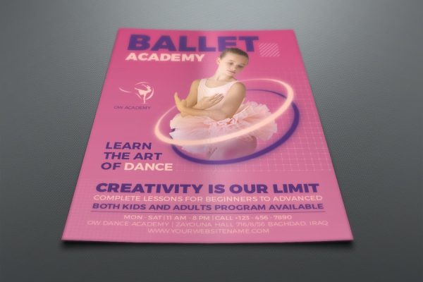 Ballet Dance Academy Flyer Template