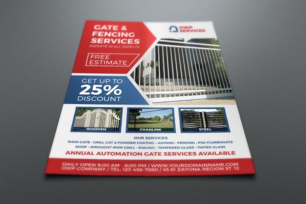 Fence and Gates Services Flyer Template