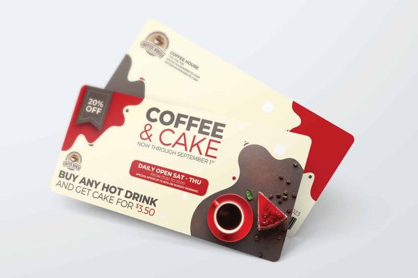 Coffee and Cake Voucher Gift Card Template