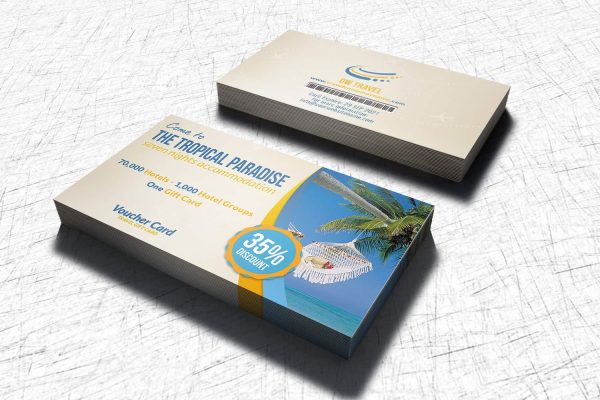 Travel Gift Voucher Card Template
