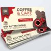 Coffee and Cake Voucher Gift Card Template
